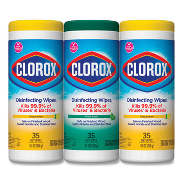 Clorox® Disinfecting Wipes, 7 X 8, Fresh Scent-citrus Blend, 35-canister, 3-pack freeshipping - TVN Wholesale